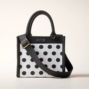 Kate Spade x Target White/Black Polka Dot Knit Crossbody Bag